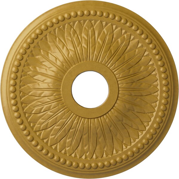 Ekena Millwork Bailey Ceiling Medallion (Fits Canopies up to 5 3/4"), 18"OD x 3 3/4"ID x 1 1/2"P, Iridescent Gold CM18BIIGS - main